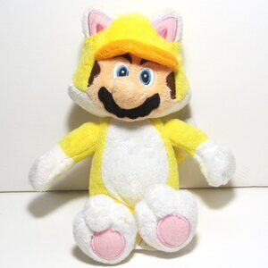 2015 NINTENDO SUPER MARIO Yellow Cat Sitting Plush 6"